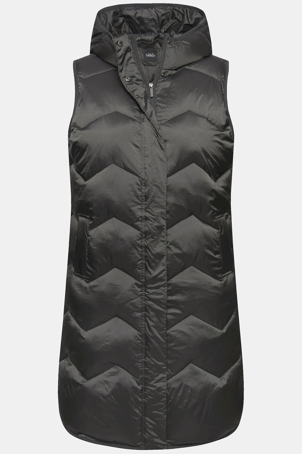 Stora storlekar HYPRAR Quiltad funktionsväst med huva, Dam, grå, storlek: 50/52, Polyester, Ulla Popken