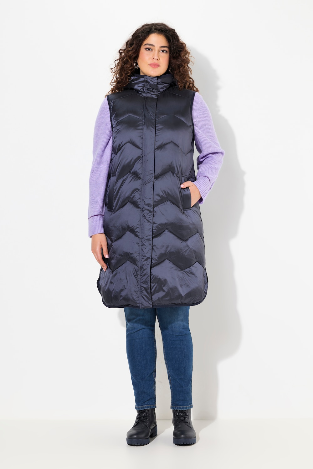 Große Größen HYPRAR Funktions-Steppweste, Damen, blau, Größe: 42/44, Polyester, Ulla Popken