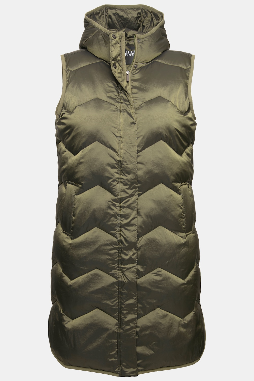 Stora storlekar HYPRAR Quiltad funktionsväst med huva, Dam, grön, storlek: 50/52, Polyester, Ulla Popken