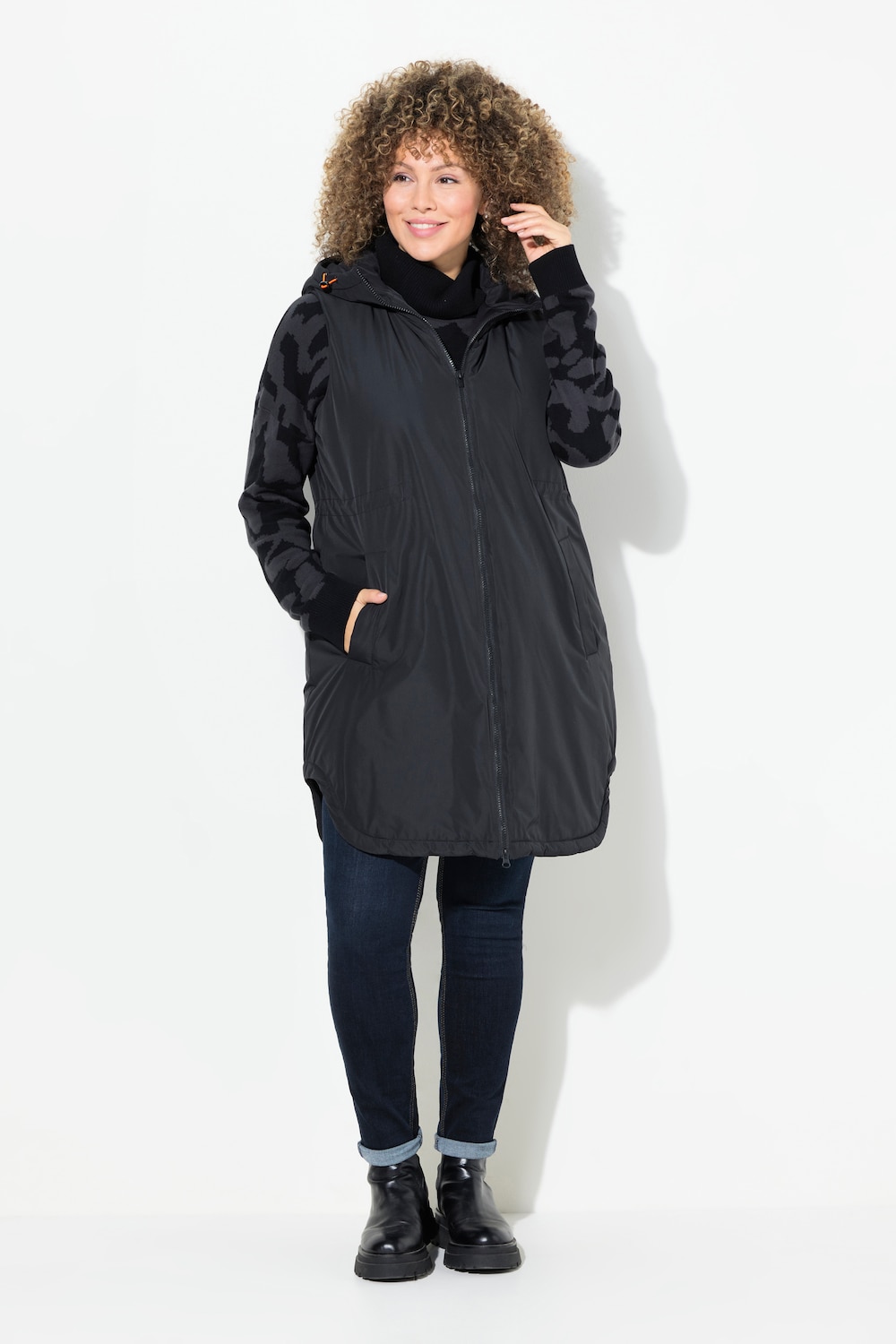 Große Größen Weste, Damen, schwarz, Größe: 54/56, Polyester, Ulla Popken