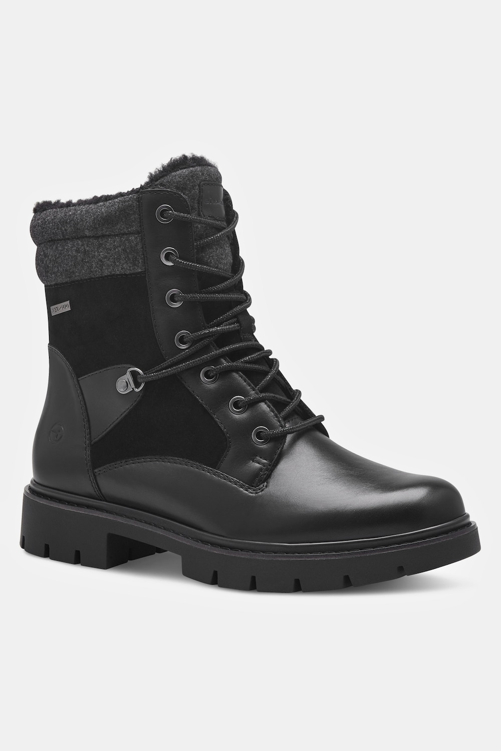 Tamaris Leder-Stiefeletten, Damen, schwarz, Größe: 38, Polyester/Leder, Ulla Popken