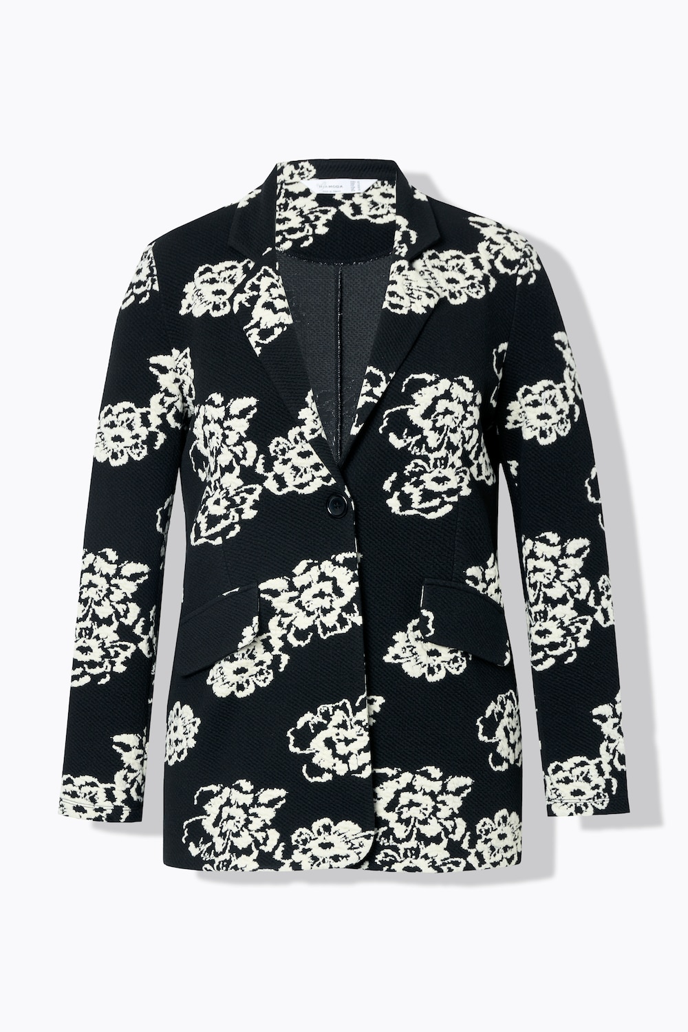 Stora storlekar Jerseykavaj, Dam, svart, storlek: 48, Polyester/Bomull/Viskos, Mia Moda