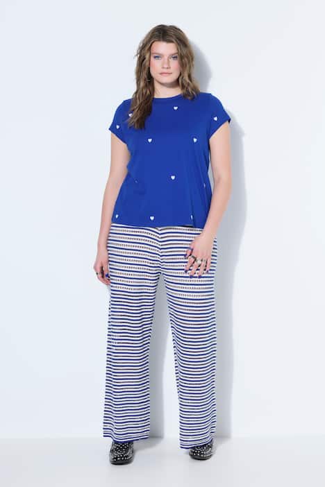 T-shirt, ronde hals, hartjes