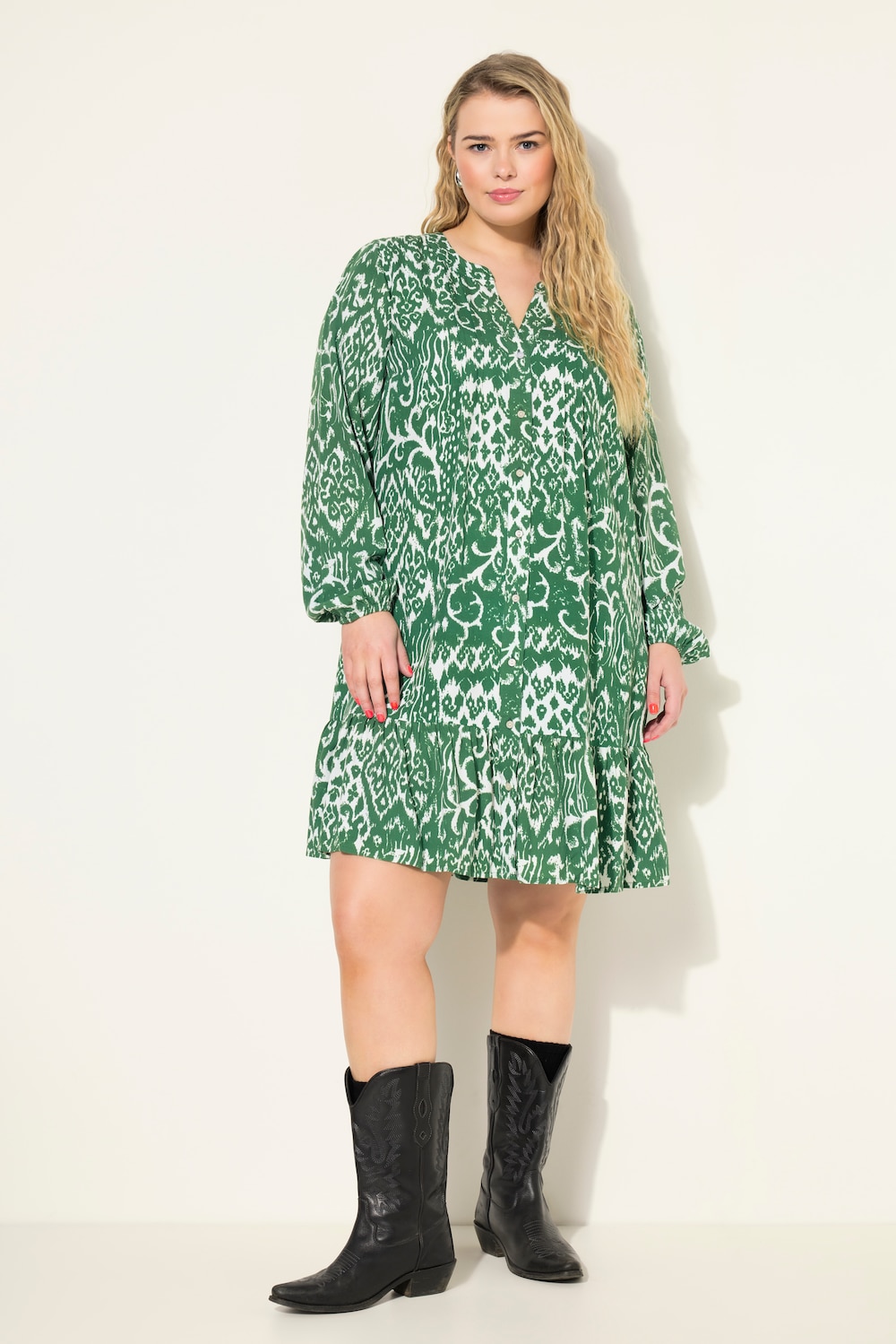 Große Größen Kleid, Damen, grün, Größe: 50/52, Viskose, Studio Untold