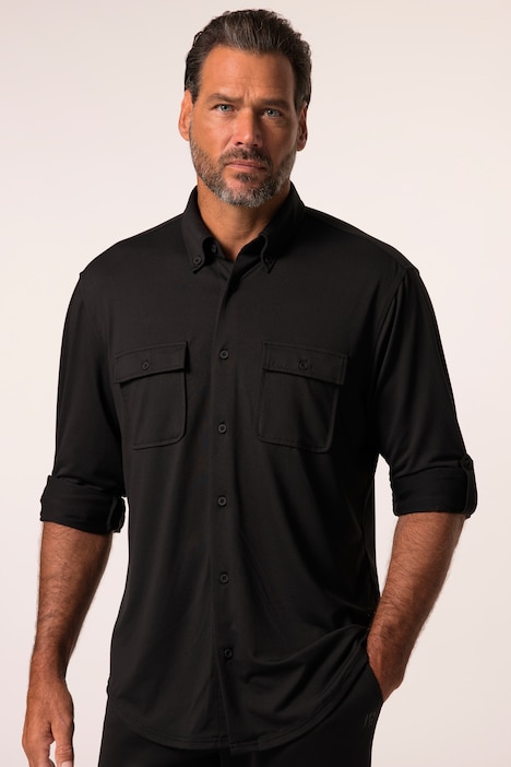 JAY-PI shirt, outdoor, FLEXNAMIC®, UV protection, long sleeve, button-down collar, modern fit, up to 7 XL