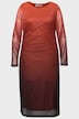 Maxikjole, Mesh, Slim shape, drapering