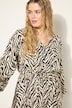 Maxikjole, A-form, zebraprint, slå-om effekt