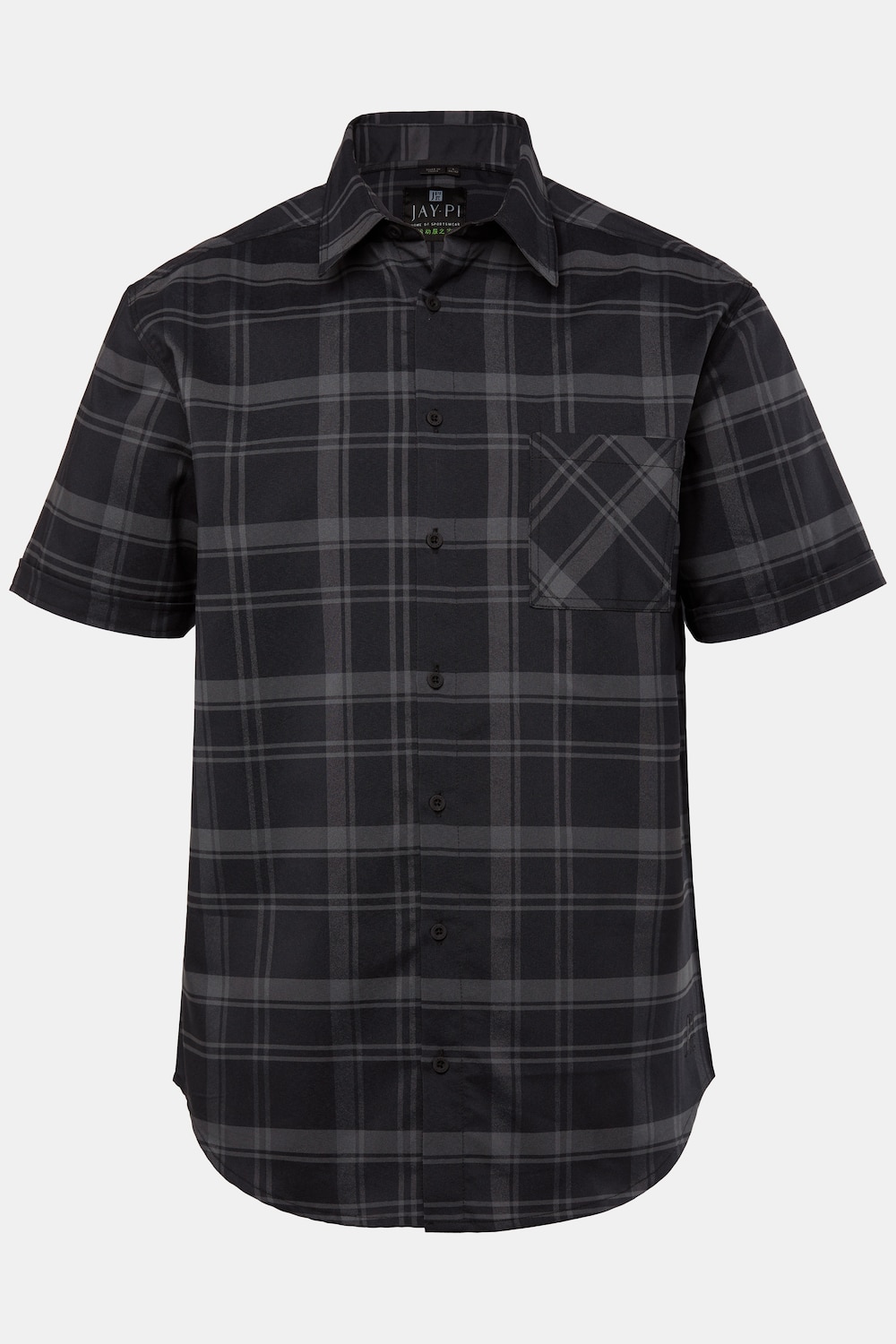 Chemise à carreaux JAY-PI à manches courtes, technologies FLEXNAMIC® et QuickDry, coupe Modern Fit, collection Outdoor - jusqu'au 7 XL