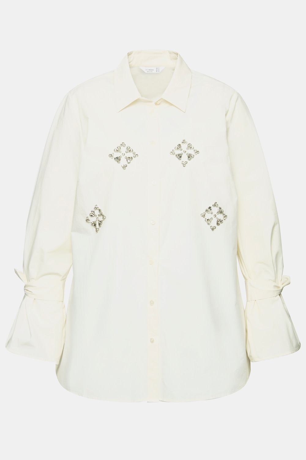 Stora storlekar Blus, Dam, vit, storlek: 48, Bomull, Mia Moda