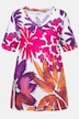 T-shirt, A-lijn, bloemenprint, V-hals