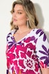 T-shirt, A-lijn, bloemenprint, V-hals