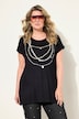 T-Shirt, A-Linie, Perlenketten-Druck, Halbarm