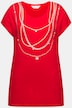 A-Line Half-Sleeve Chain Print T-Shirt