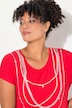 A-Line Half-Sleeve Chain Print T-Shirt