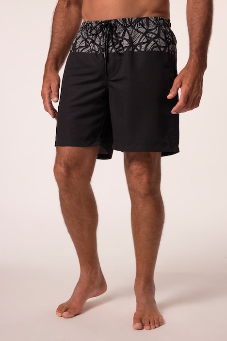 JAY-PI badeshorts, beachwear, elastisk linning, heldekkende trykk, opptil 8XL