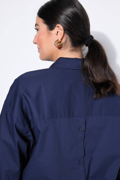 Blouse, oversized, knoopsluiting op de achterkant, lange mouwen