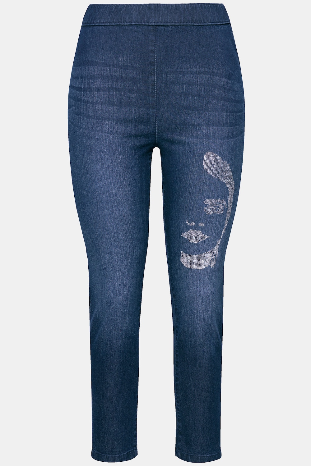 Stora storlekar Jeggings, Dam, blå, storlek: 46, Bomull/Polyester, Mia Moda