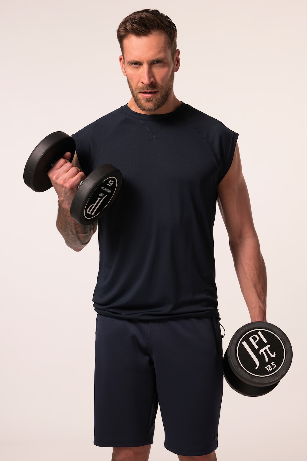 Stora storlekar Funktionstopp Fitness, Her, blå, storlek: 6XL, Polyester, JAY-PI