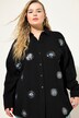 Chemisier oversize en mousseline. Broderie yeux
