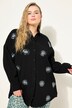 Chemisier oversize en mousseline. Broderie yeux