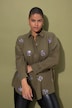 Bluse, oversized, musselin, øje-broderi
