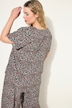 Bluseskjorte, oversized, blomstertrykk, V-hals