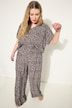 Bluseskjorte, oversized, blomstertrykk, V-hals