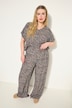 Bluseskjorte, oversized, blomstertrykk, V-hals
