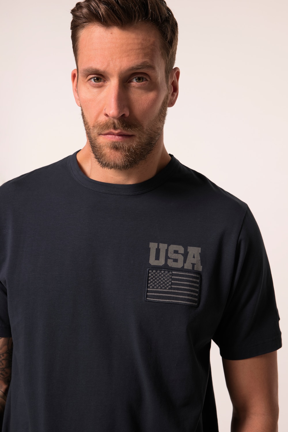 Stora storlekar T-shirt Iron Anvil FLEXNAMIC®, Her, blå, storlek: 4XL, Bomull, JAY-PI