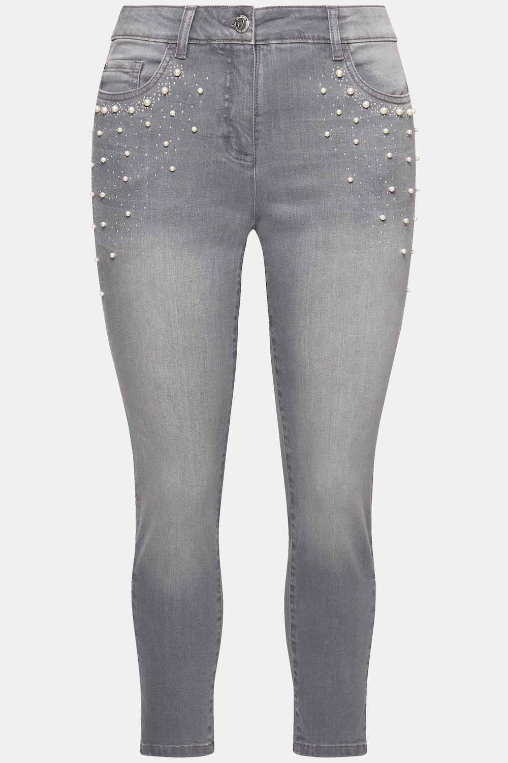 Stora storlekar Jeans, Dam, brun, storlek: 44, Bomull, Mia Moda