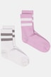 Tennissocken, 2er-Pack, gerippt, Streifen