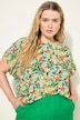 Blouse oversized à col rond et imprimé floral