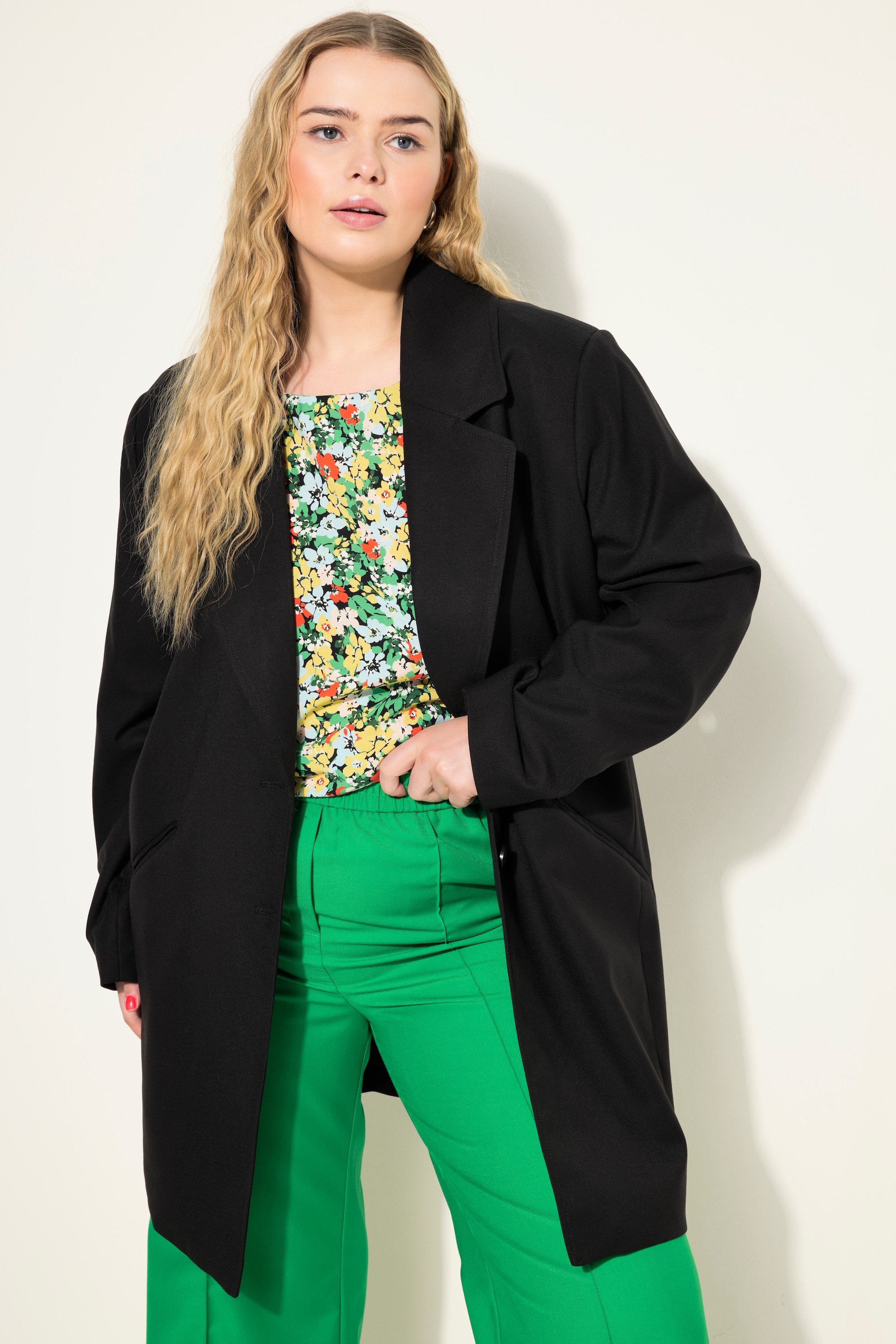 Studio Untold Damen große Größen Longblazer Oversize Loose Shape