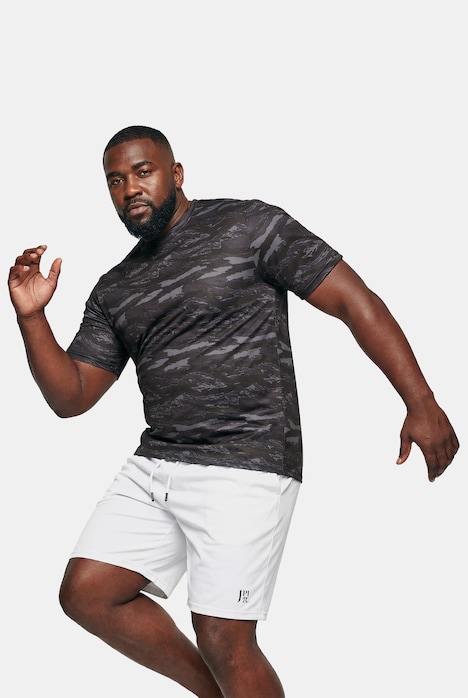 Funktions-Shirt, Tennis, Halbarm, grafischer Print, QuickDry, bis 7 XL