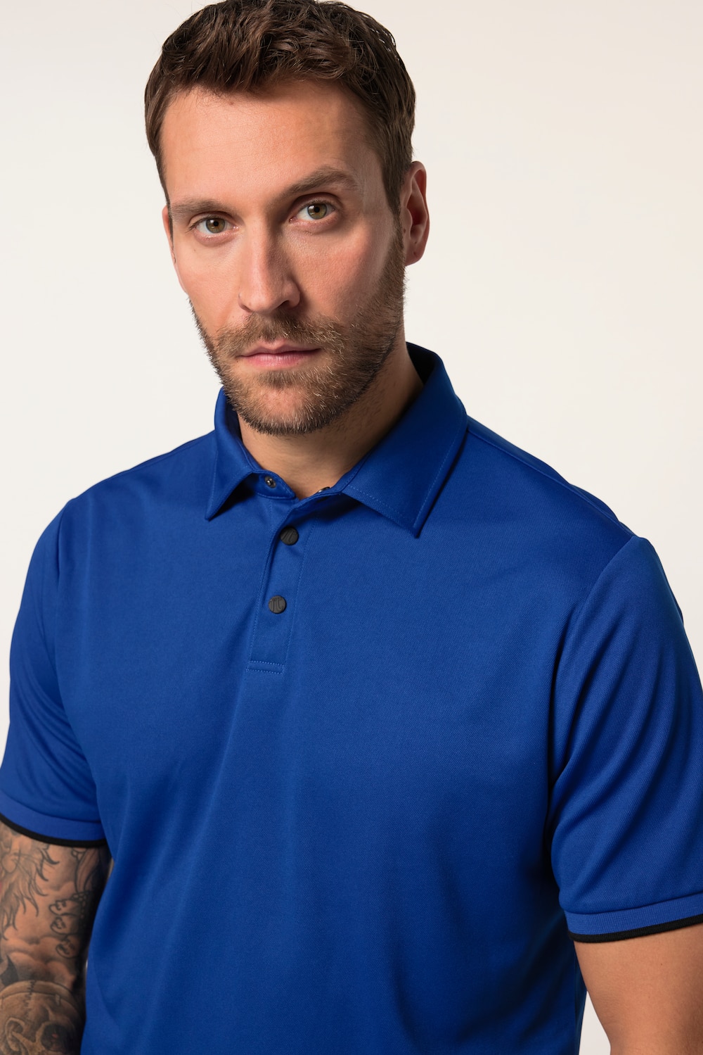 Stora storlekar Pikétröja, Her, blå, storlek: XL, Polyester, JAY-PI