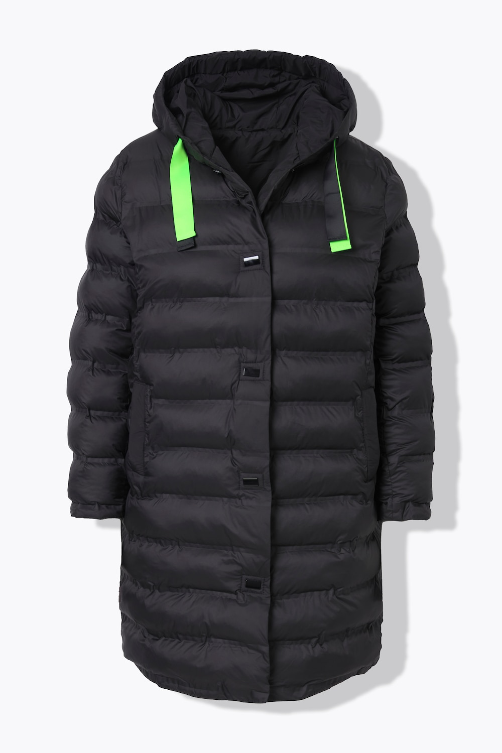 Stora storlekar Quiltad kappa, Dam, svart, storlek: 44, Polyester, Angel of Style