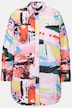 Skjortebluse, oversized, Color-print, langærmet