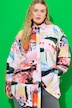Skjortebluse, oversized, Color-print, langærmet