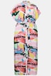 Skjortebluse-maxikjole, oversized, Color-print