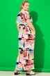 Skjortebluse-maxikjole, oversized, Color-print