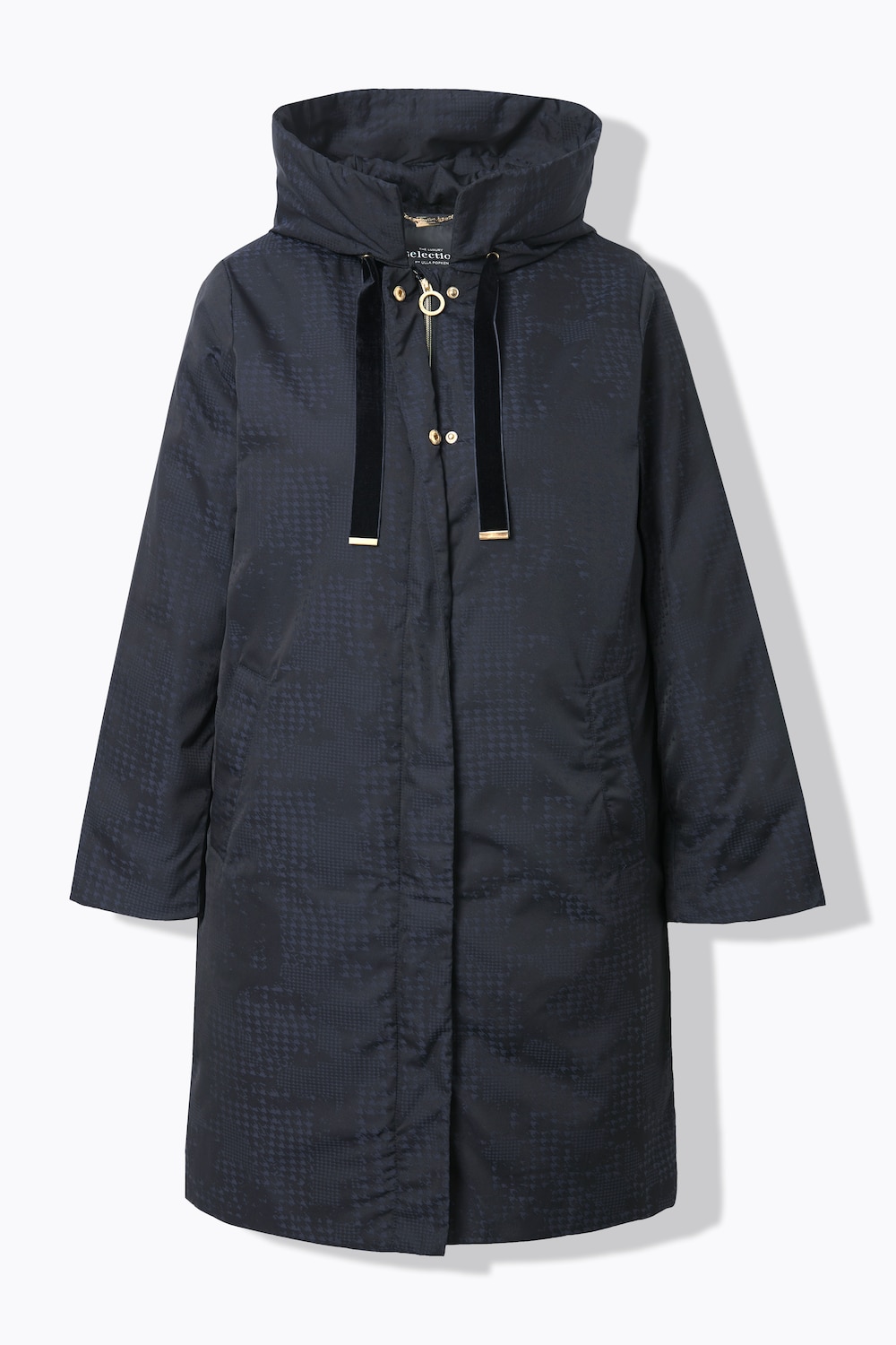 Stora storlekar Quiltad kappa, Dam, blå, storlek: 42/44, Polyester, Ulla Popken
