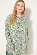 Skjortebluse, kasseform, leopard-print, lange ærmer