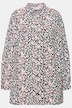 Hemdbluse, Boxy Shape, Leo-Print, Langarm