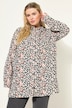 Hemdbluse, Boxy Shape, Leo-Print, Langarm