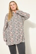 Hemdbluse, Boxy Shape, Leo-Print, Langarm