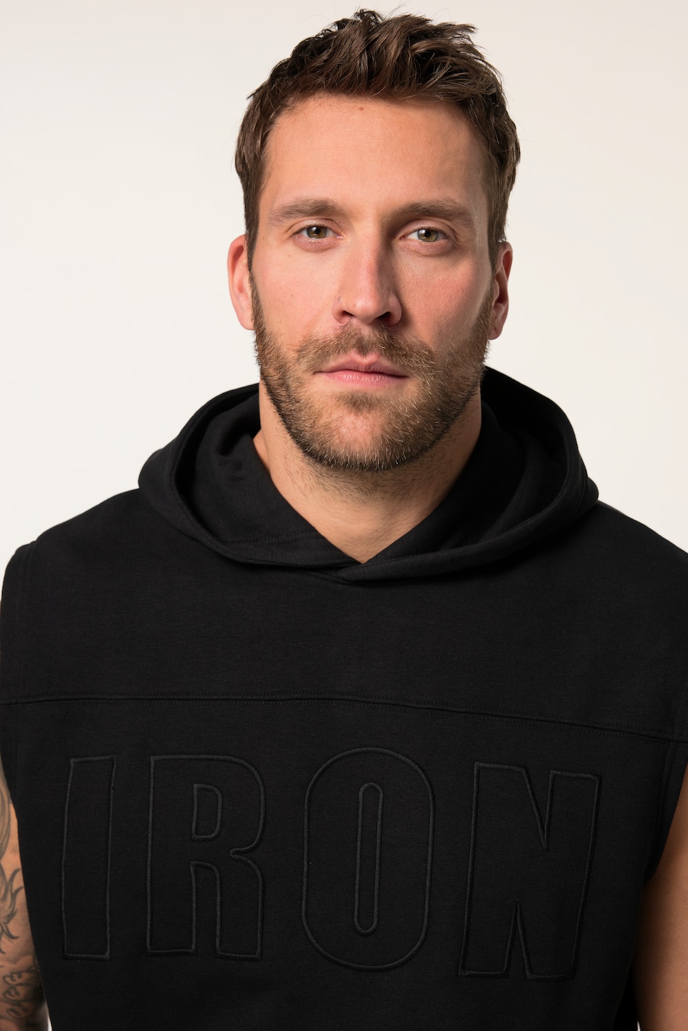 Stora storlekar Hoodie Fitness, Her, svart, storlek: 3XL, Bomull/Polyester, JAY-PI