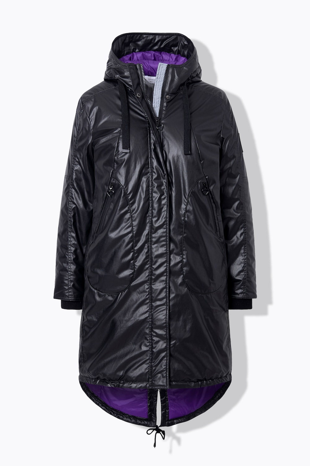 Stora storlekar Jacka, Dam, svart, storlek: 48, Polyester/Syntetfibrer/Bomull, Mia Moda