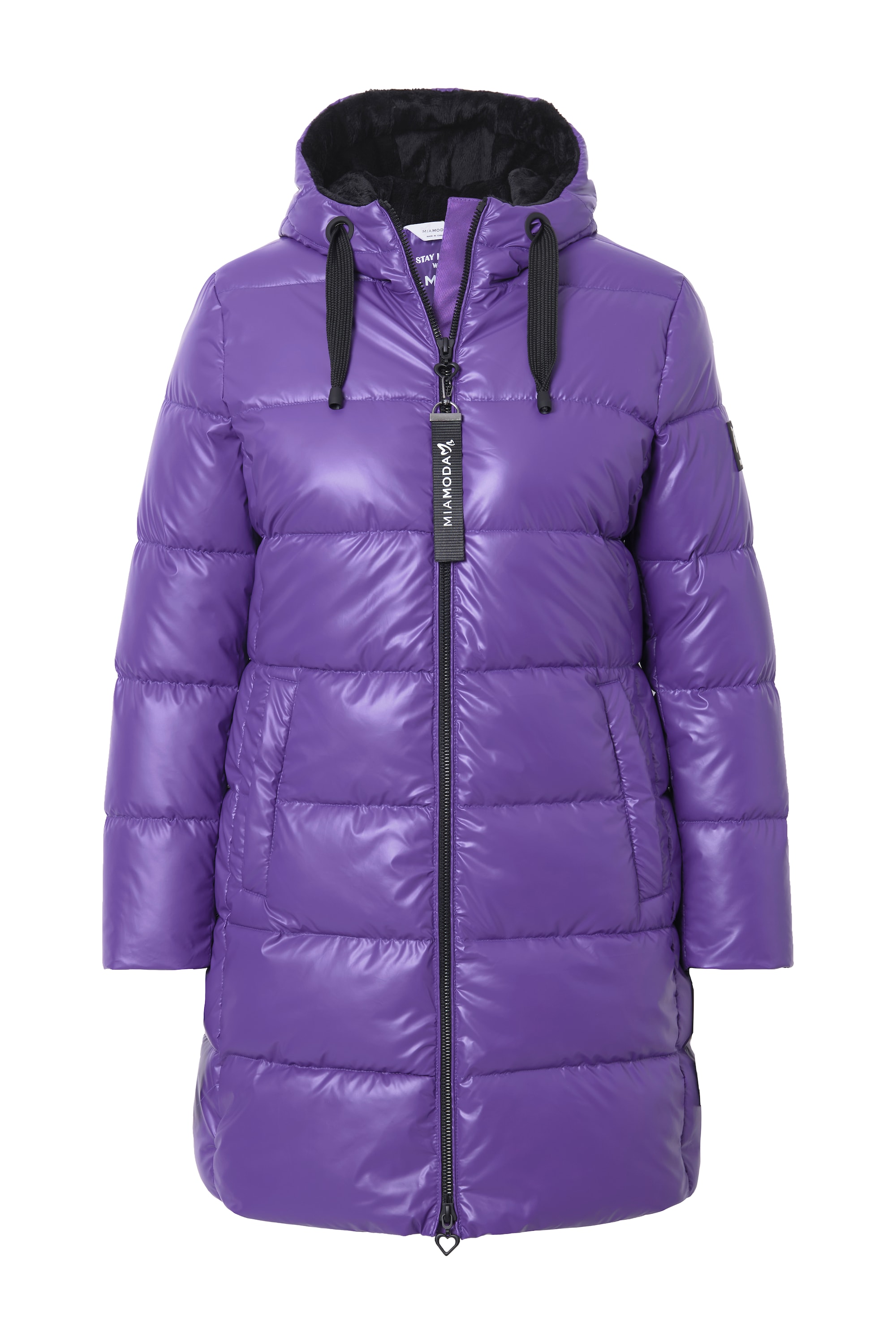 MIAMODA Damen große Größen Steppjacke Kapuze 2 Wege Zipper 833923