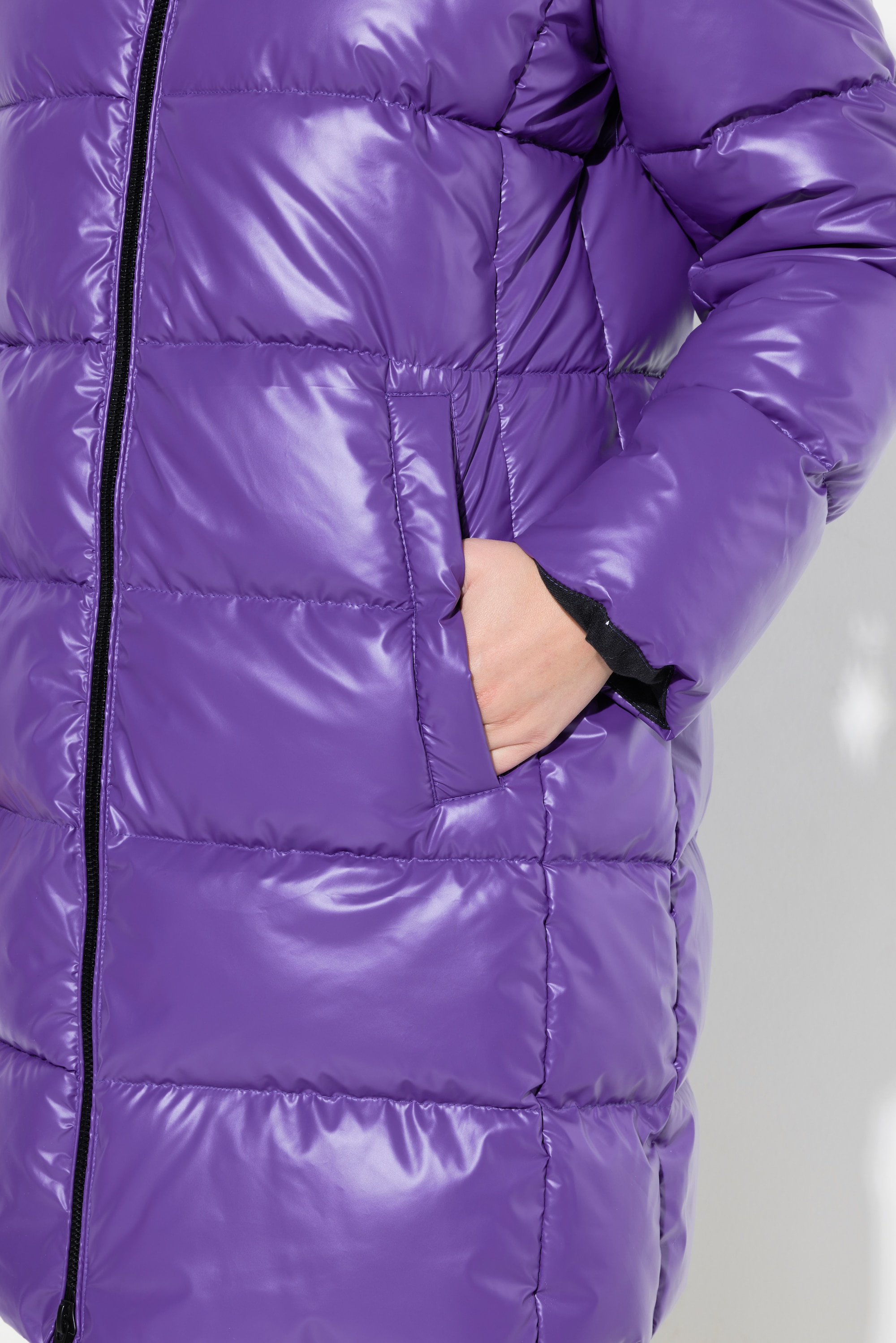 MIAMODA Damen große Größen Steppjacke Kapuze 2 Wege Zipper 833923