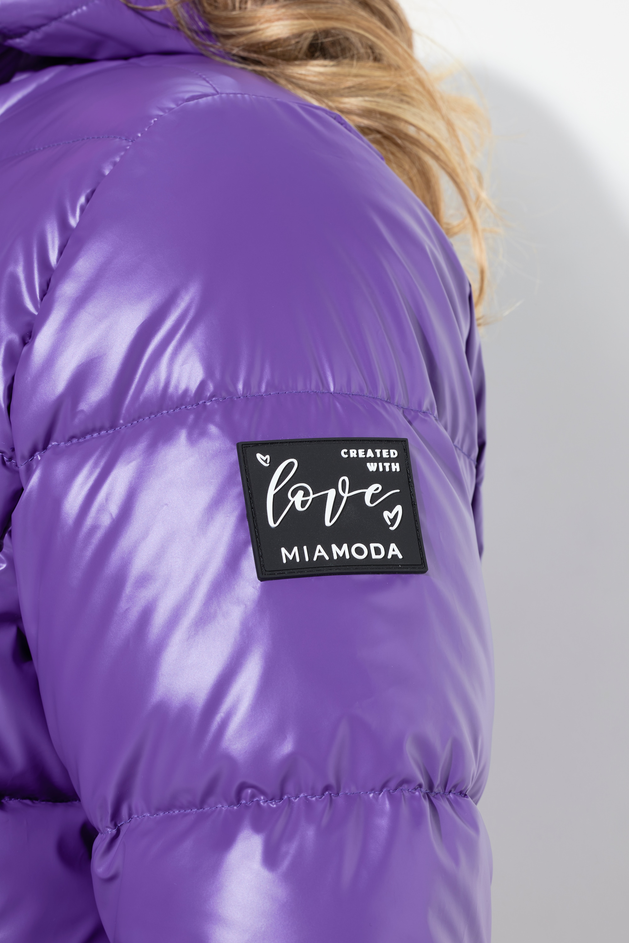 MIAMODA Damen große Größen Steppjacke Kapuze 2 Wege Zipper 833923